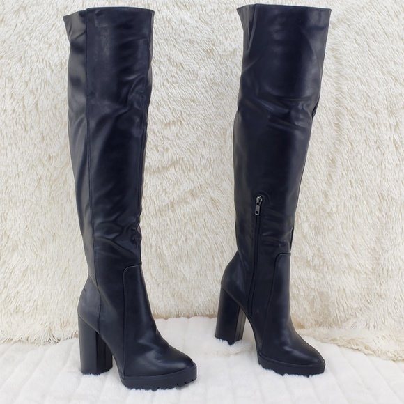 Mata Shoes Size Boardwalk Over The Knee 4 Chunky Heel Boots Brand M 5fd10860163df477bef47609